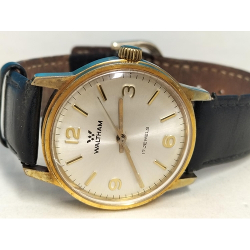 385 - Vintage Waltham 17 Jewels Wristwatch W/O.