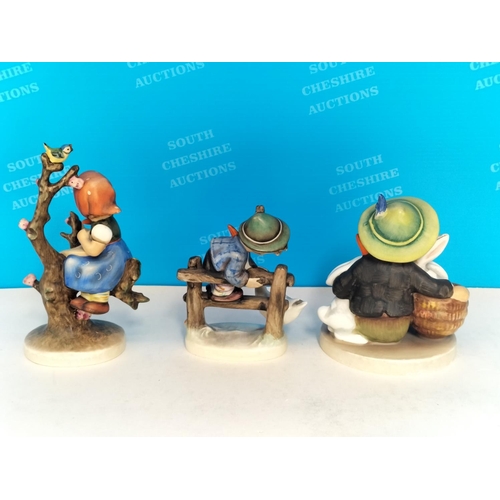 397 - Hummel Figures (6) to include Apple Tree Boy and Girl, Playmates, etc. Tallest 15cm.