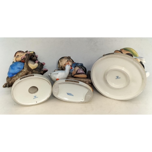 397 - Hummel Figures (6) to include Apple Tree Boy and Girl, Playmates, etc. Tallest 15cm.