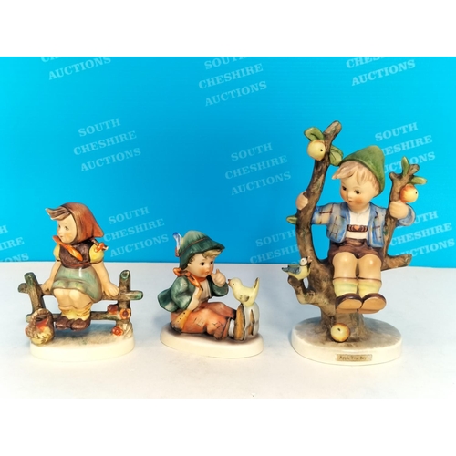 397 - Hummel Figures (6) to include Apple Tree Boy and Girl, Playmates, etc. Tallest 15cm.