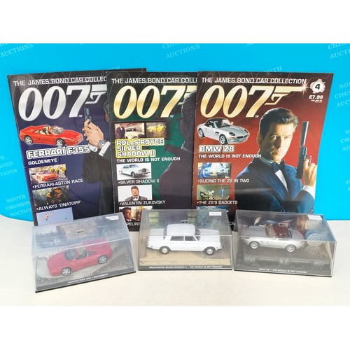 125 - Eaglemoss James Bond 007 Cased Die-Cast Vehicles (3) with Magazines to include 1995 'Goldeneye' Ferr... 