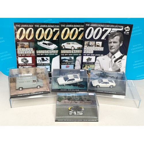 114 - Eaglemoss James Bond 007 Cased Die-Cast Vehicles (4) with Magazines to include 1977 'The Spy Who Lov... 
