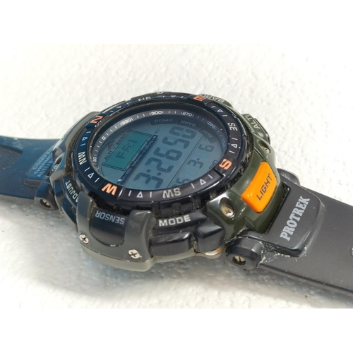 Casio Triple Sensor Protrek Digital Watch W/O.