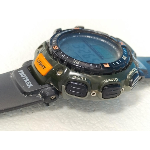 Casio Triple Sensor Protrek Digital Watch W/O.