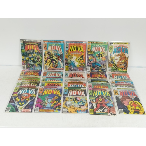 104 - Marvel Comics 1976 'The Man Called Nova' Nos 1-25. All Bagged and Boarded