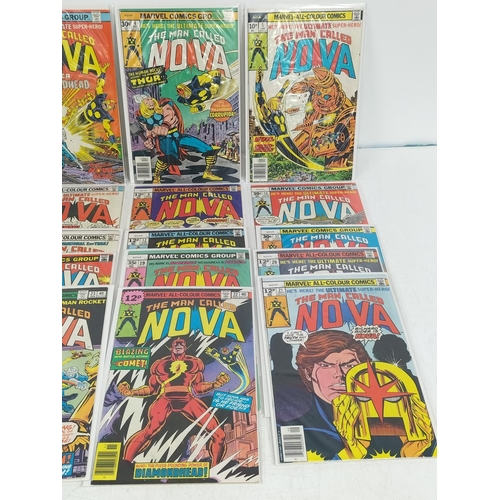 104 - Marvel Comics 1976 'The Man Called Nova' Nos 1-25. All Bagged and Boarded