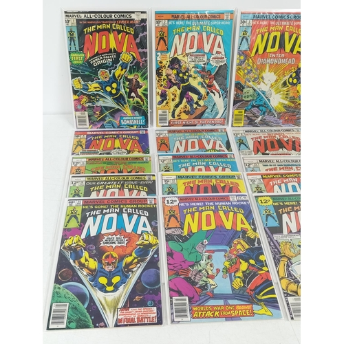 104 - Marvel Comics 1976 'The Man Called Nova' Nos 1-25. All Bagged and Boarded