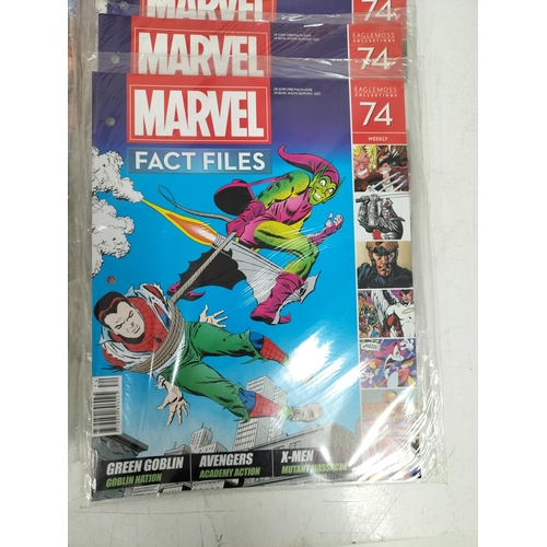 143 - 10 x Marvel Collector Tins plus a Collection of Fact File Magazines.