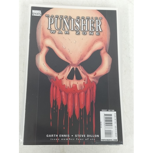 144 - Marvel Comics 2009 Punisher War Zone Nos 1-4 plus 1995 Punisher Joins the Mob Nos 2-12. Bagged and B... 