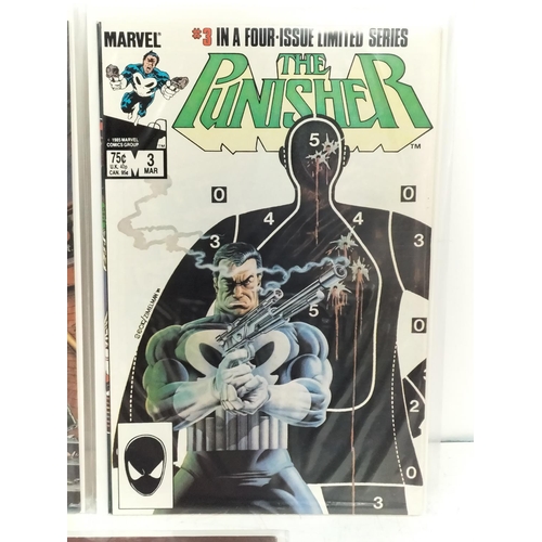 145 - Marvel Comics 1985 The Punisher Limited Run of 5, Complete. Bagged and Boarded.
