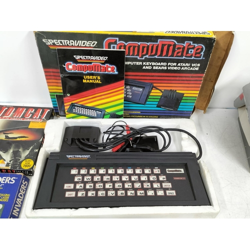 30A - ATARI 2600 Gaming System (Powers Up), Spectravideo Compumate Keyboard and a Wide Variety of Games to... 