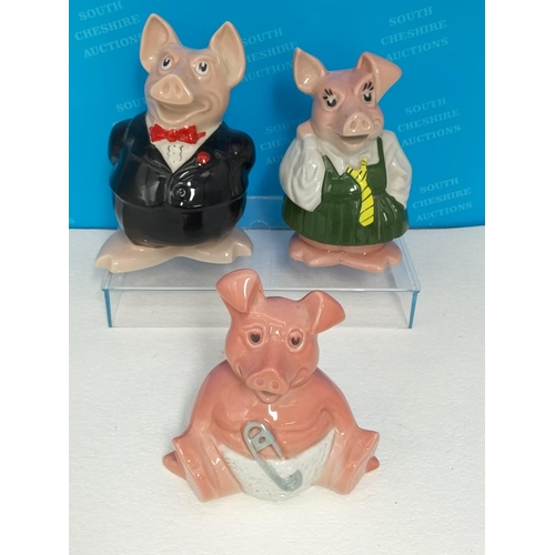Set of 5 Wade Nat West Pig Money Boxes with Original Stoppers. Tallest ...