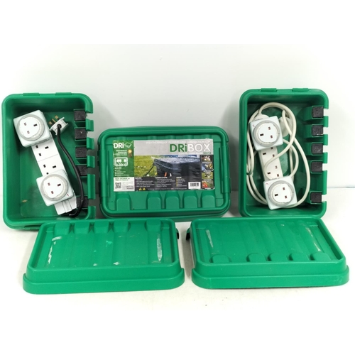 3 x Dri Box Weatherproof Power Cord Connection Boxes. 12cm High, 35cm x ...