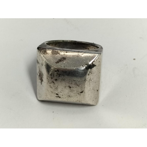 121 - Modern Silver 925 Rings (2) Size K and Size N. Weight 18 Grams.
