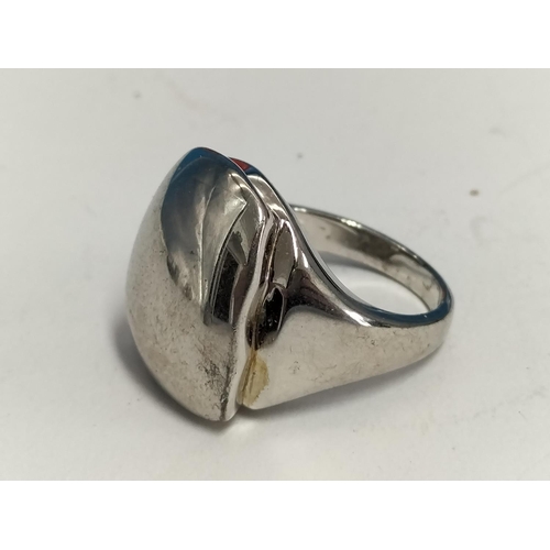 121 - Modern Silver 925 Rings (2) Size K and Size N. Weight 18 Grams.