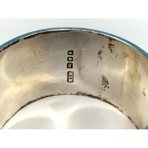 122 - Silver Hallmarked Napkin Rings (2), 36.5 Grams.