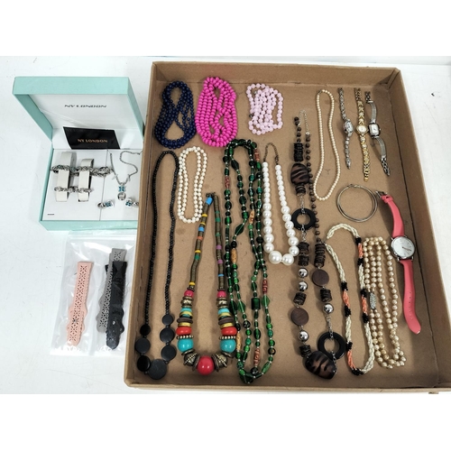 130 - Collection of Mixed Costume Jewellery and Watches.