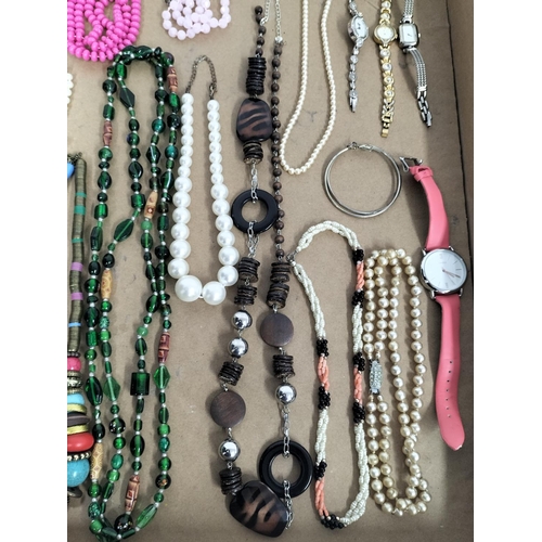 130 - Collection of Mixed Costume Jewellery and Watches.