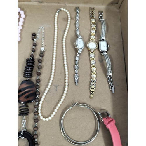 130 - Collection of Mixed Costume Jewellery and Watches.