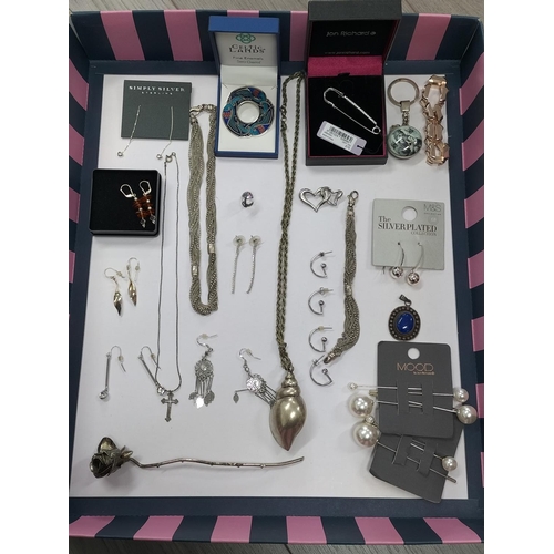 134 - Collection of Mixed Costume Jewellery to include 3 Pairs of Silver 925 Earrings.