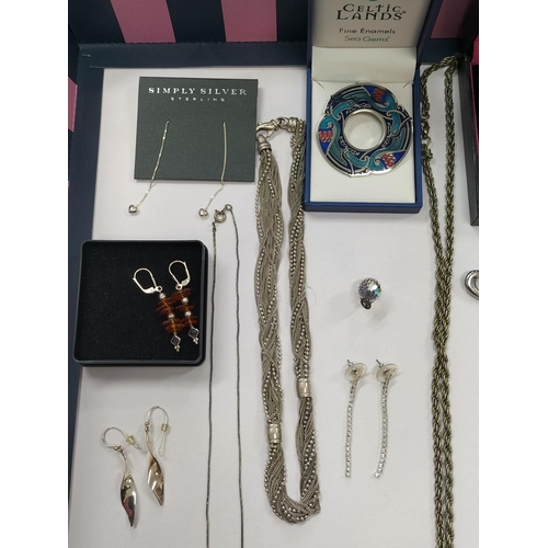 134 - Collection of Mixed Costume Jewellery to include 3 Pairs of Silver 925 Earrings.