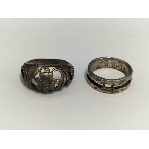 148 - Silver 925 Rings (3), Sizes N & O. Weight 15.4 Grams.