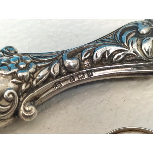 150 - Collection of 925 Rings, Earrings and Bangle plus a Silver Handled Button Hook.