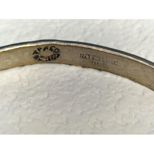 150 - Collection of 925 Rings, Earrings and Bangle plus a Silver Handled Button Hook.