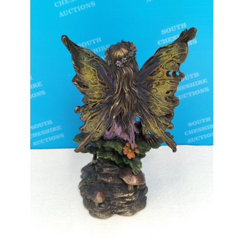 254 - Veronese Designs Cold Cast Bronze Resin Fairy Figure. 28cm High.