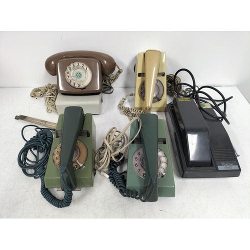 258 - Collection of Vintage 1960's Telephones plus a 1980's British Telecom Freeway Cordless Phone. All Un... 