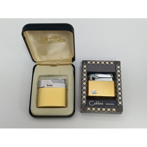 259 - Vintage Colibri Monopol Lighter plus a Maruman GL35 Lighter. Boxed/Cased.