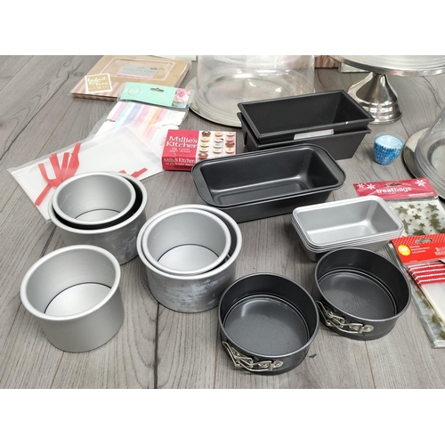265 - Collection of Baking/Cake Items to include Baking Tins, Display Stands with Covers, Gift Boxes and B... 