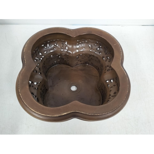 273 - Large Buddha Design Blue Ceramic Statue on Plinth. 75cm High. Collection Only.