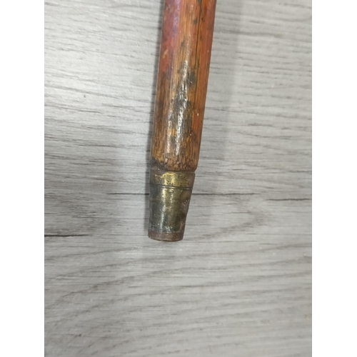 274 - Silver Hallmarked (Birmingham) Collared Walking Stick.