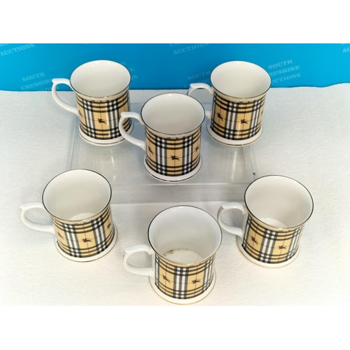 277 - Burberry Fine China Set of 6 Mugs.