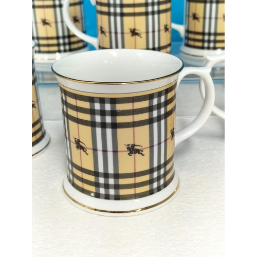 277 - Burberry Fine China Set of 6 Mugs.
