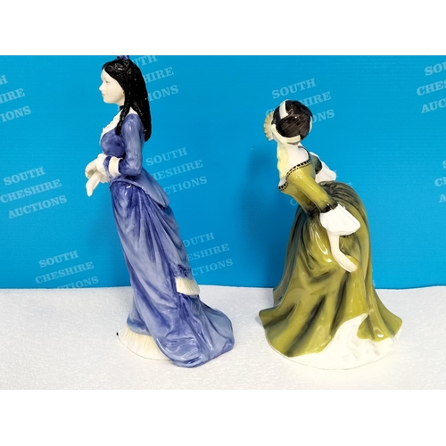 280 - Royal Doulton Lady Figures (2), 'Simone' HN 2378 and 'Clara Hamps' HN 4162. Tallest 22cm.