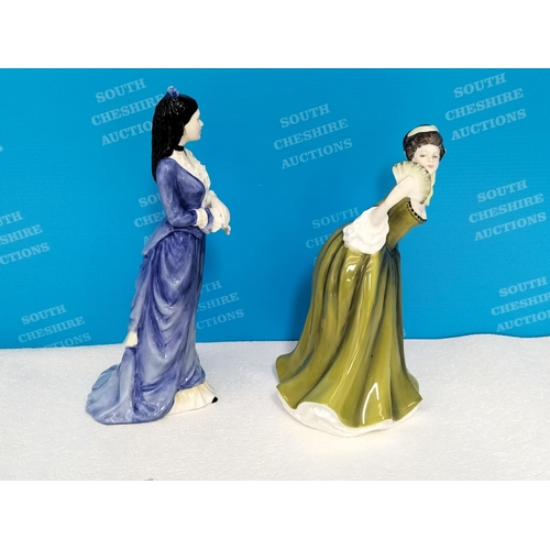 280 - Royal Doulton Lady Figures (2), 'Simone' HN 2378 and 'Clara Hamps' HN 4162. Tallest 22cm.