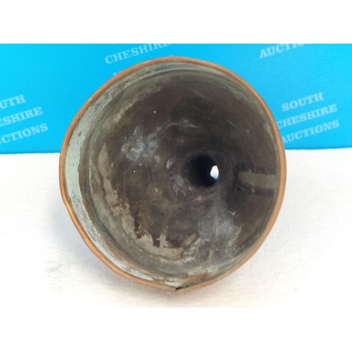 285 - Bench Mount Cast Iron Hand Crank Knife Sharpener/Grinder. plus Copper Funnel.