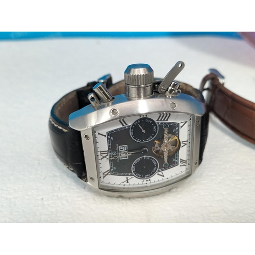 310 - Purple Glass Bowl with a Quantity of Watches for Spares/Repair. Bowl 6cm High, 20cm Diameter.