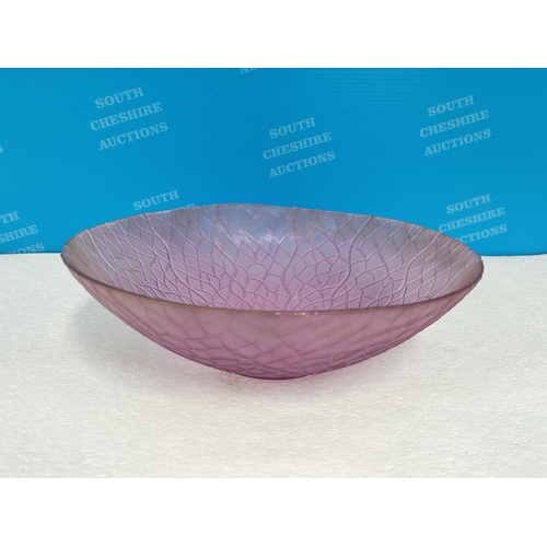 310 - Purple Glass Bowl with a Quantity of Watches for Spares/Repair. Bowl 6cm High, 20cm Diameter.