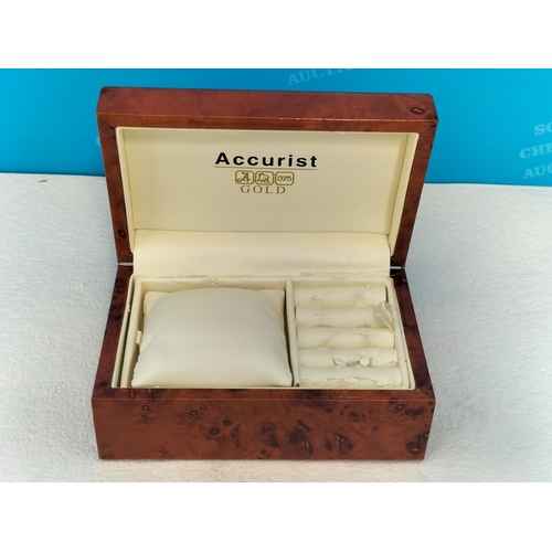 496 - Quantity of Jewellery in 'Accurist Gold' Watch Box (6cm High, 14cm x 9cm). Jewellery to include Watc... 