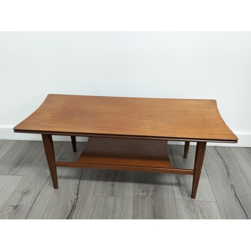 51 - Mid Century Richard Hornby Teak Coffee Table. 36cm High, 91cm x 41cm. Collection Only.