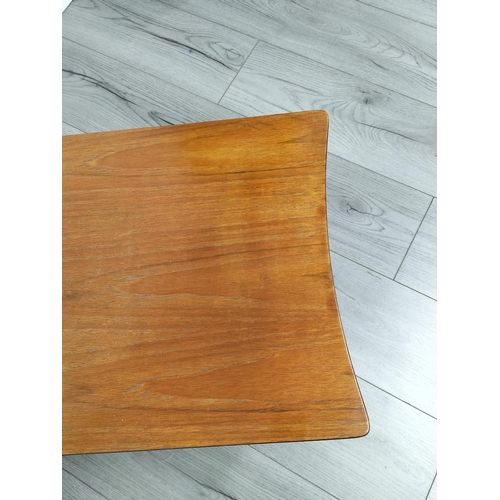 51 - Mid Century Richard Hornby Teak Coffee Table. 36cm High, 91cm x 41cm. Collection Only.