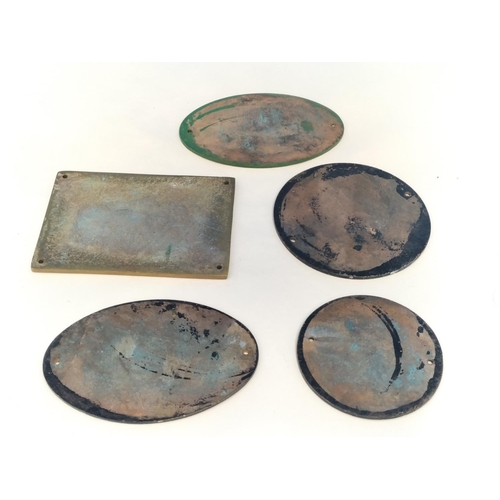 56 - Collection of Metal Canal Related Plaques (5) to include Erewash  (2), Manchester, Lymm and Market D... 