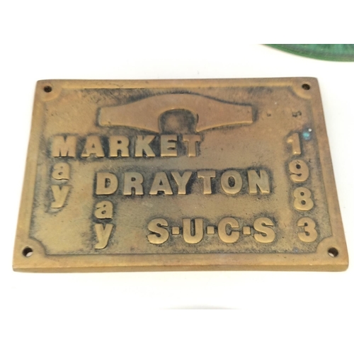 56 - Collection of Metal Canal Related Plaques (5) to include Erewash  (2), Manchester, Lymm and Market D... 