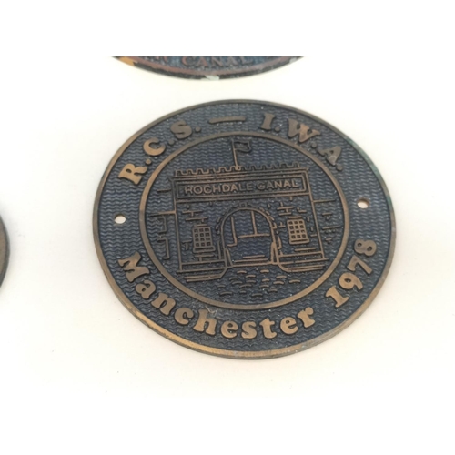 56 - Collection of Metal Canal Related Plaques (5) to include Erewash  (2), Manchester, Lymm and Market D... 