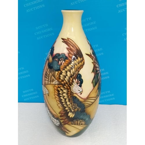 57 - Boxed Moorcroft 'Red Kites' 32cm Limited Edition Vase by Philip Gibson 2007. Red Dot