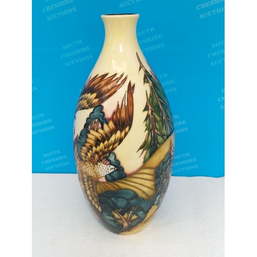 57 - Boxed Moorcroft 'Red Kites' 32cm Limited Edition Vase by Philip Gibson 2007. Red Dot