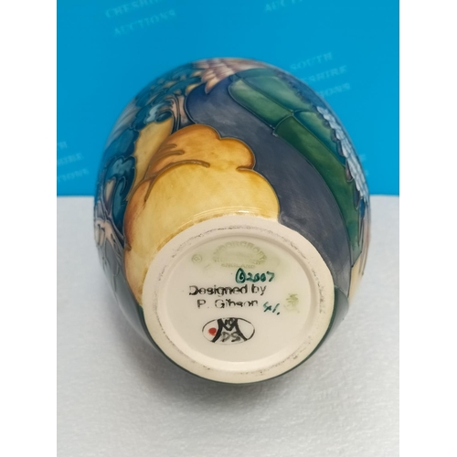 57 - Boxed Moorcroft 'Red Kites' 32cm Limited Edition Vase by Philip Gibson 2007. Red Dot